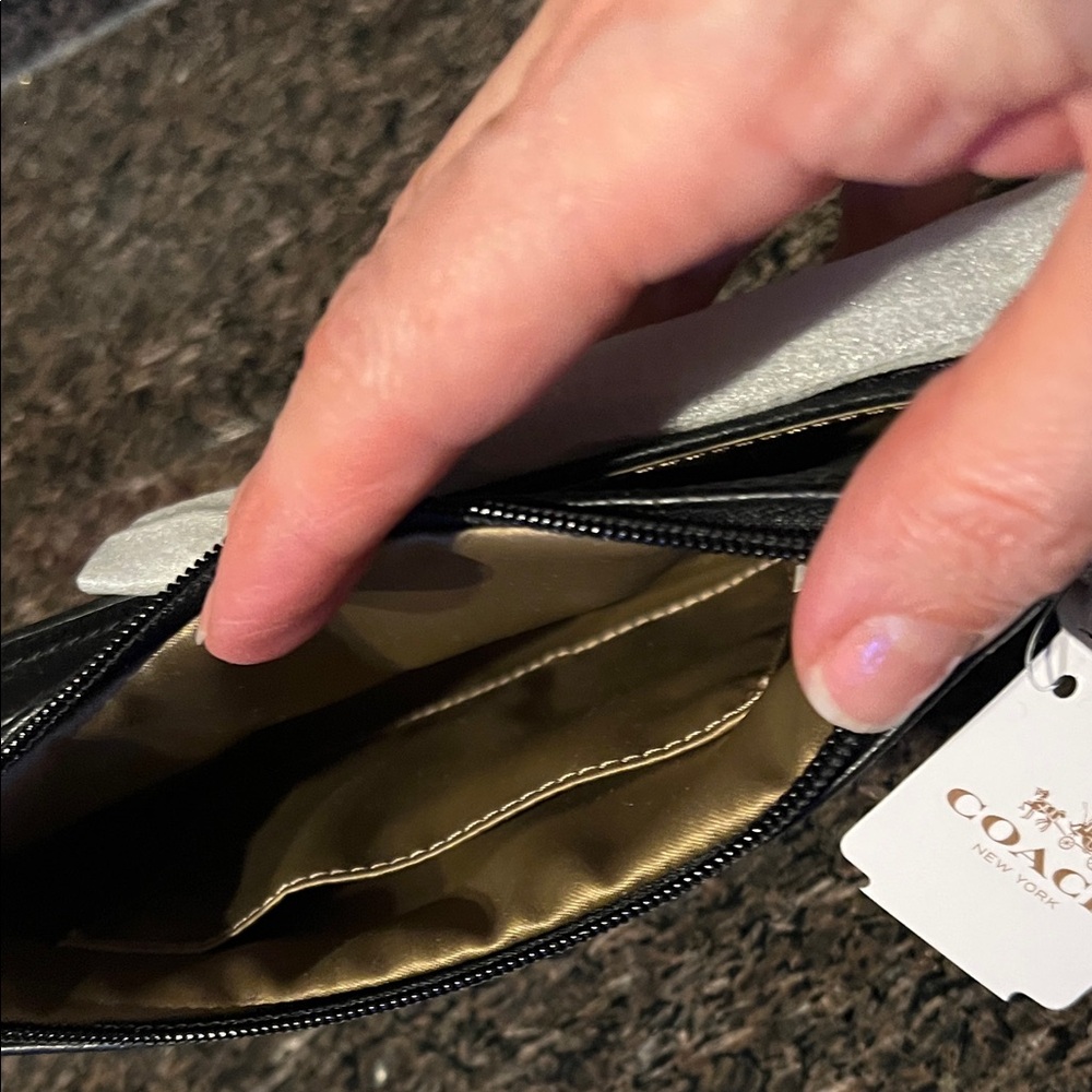 Coach Black Medium Wristlet - Picture 3 of 5